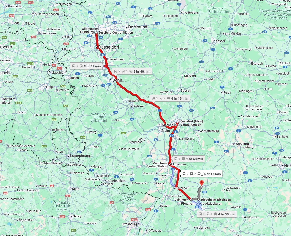 Anreise von Duisburg Zu Heilbronn Über 