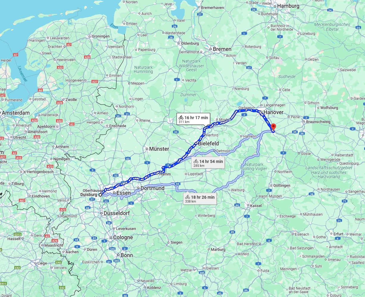 Anreise von Duisburg Zu Hildesheim Über 