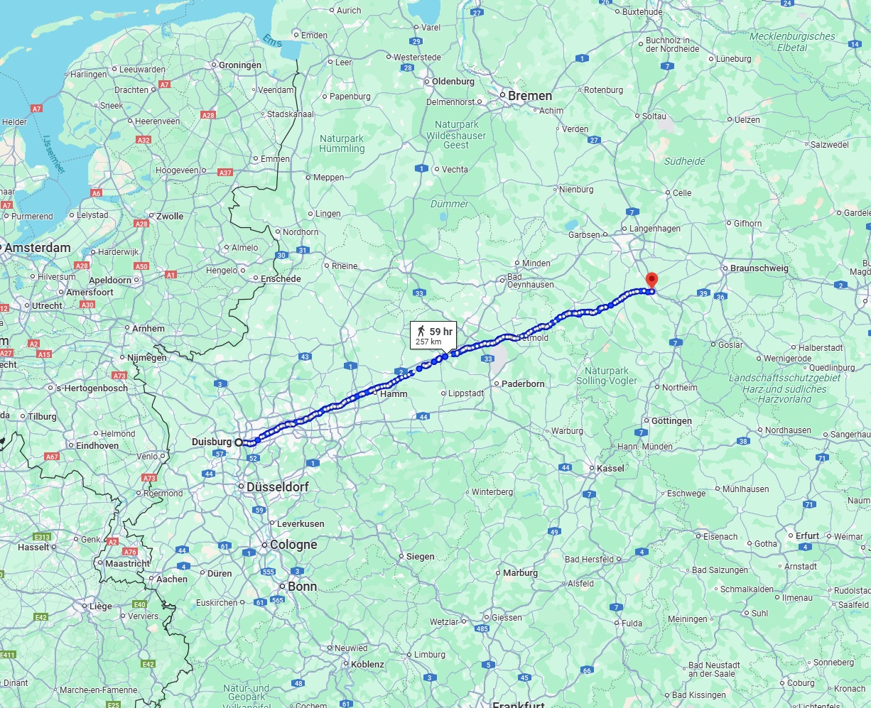 Anreise von Duisburg Zu Hildesheim Über 