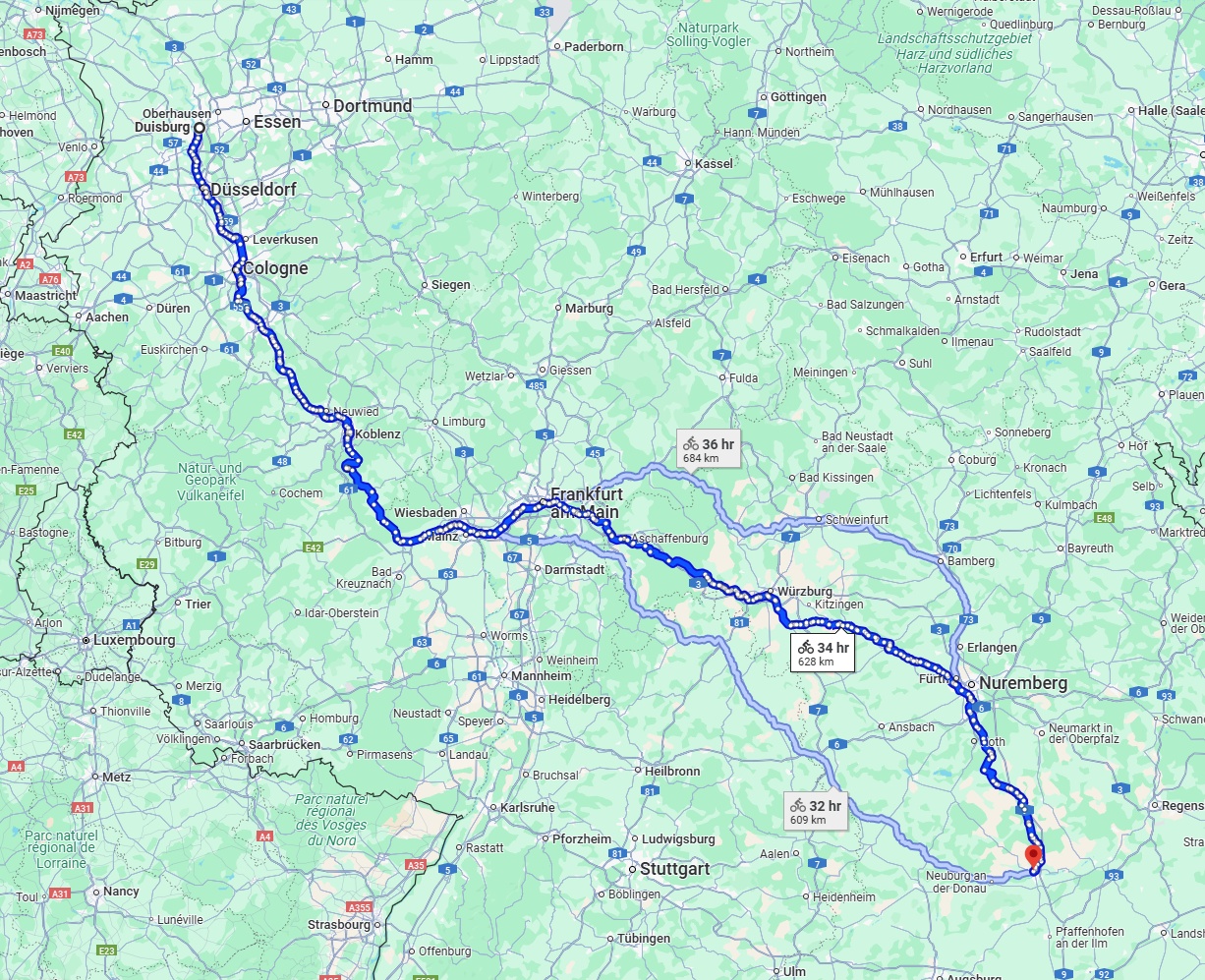 Anreise von Duisburg Zu Ingolstadt Über 