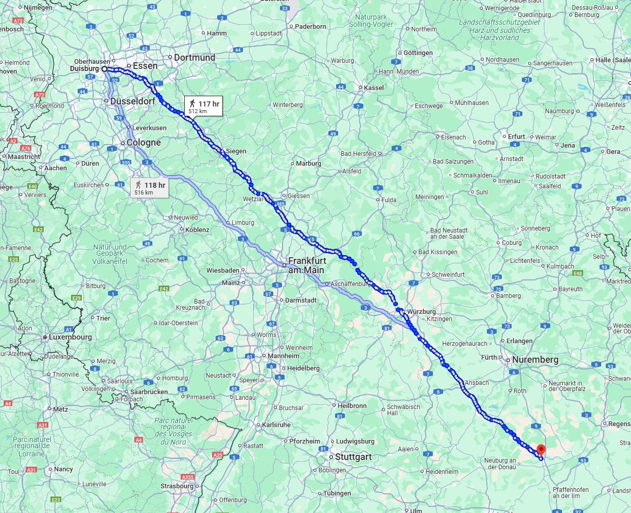 Anreise von Duisburg Zu Ingolstadt Über 
