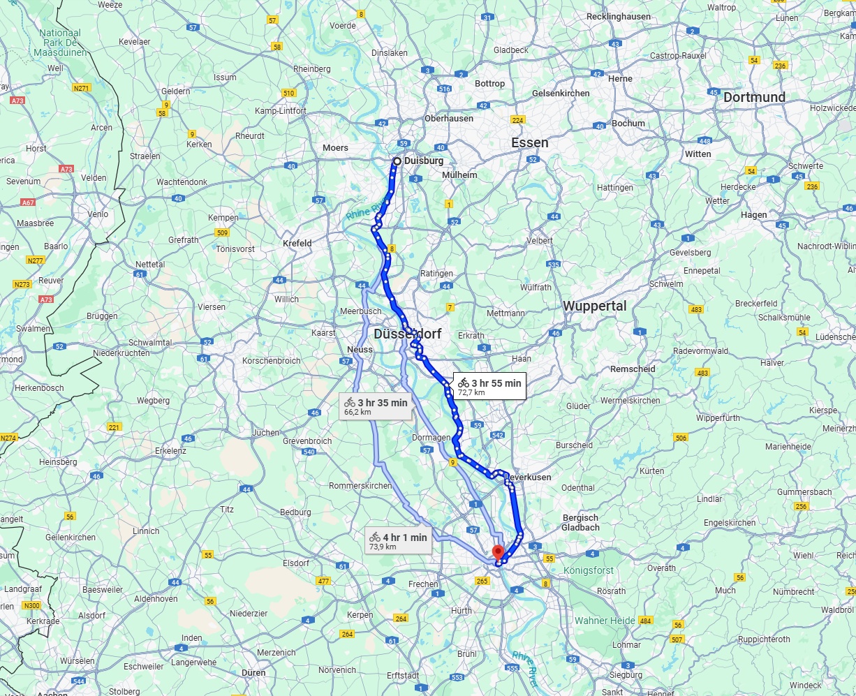 Anreise von Duisburg Zu Köln Über 
