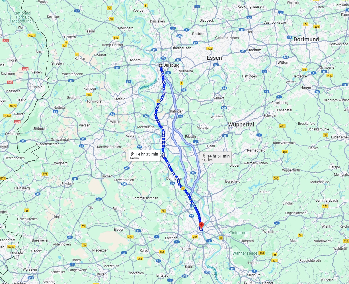 Anreise von Duisburg Zu Köln Über 