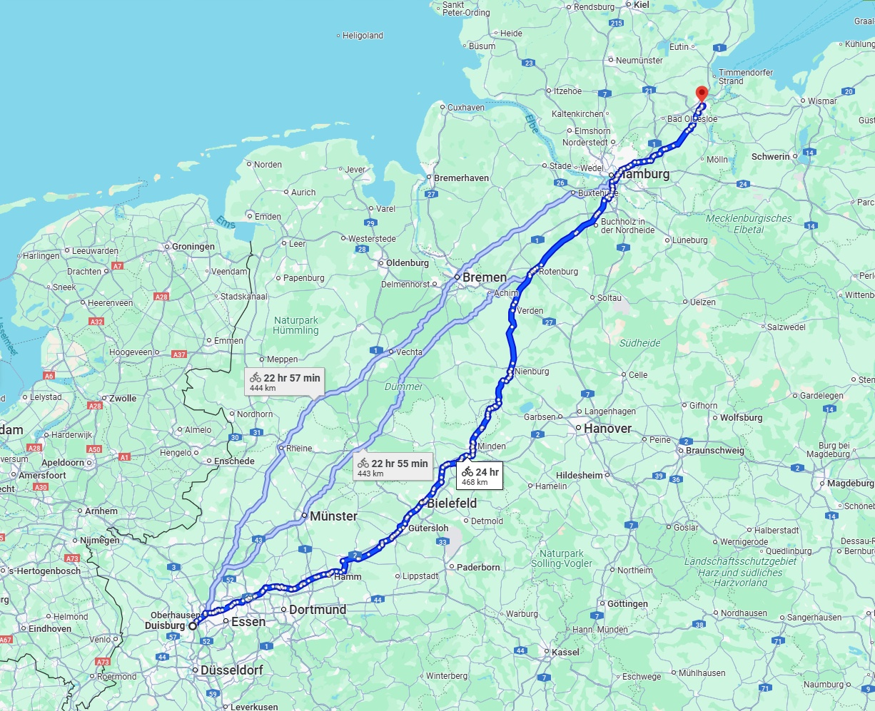 Anreise von Duisburg Zu Lübeck Über 
