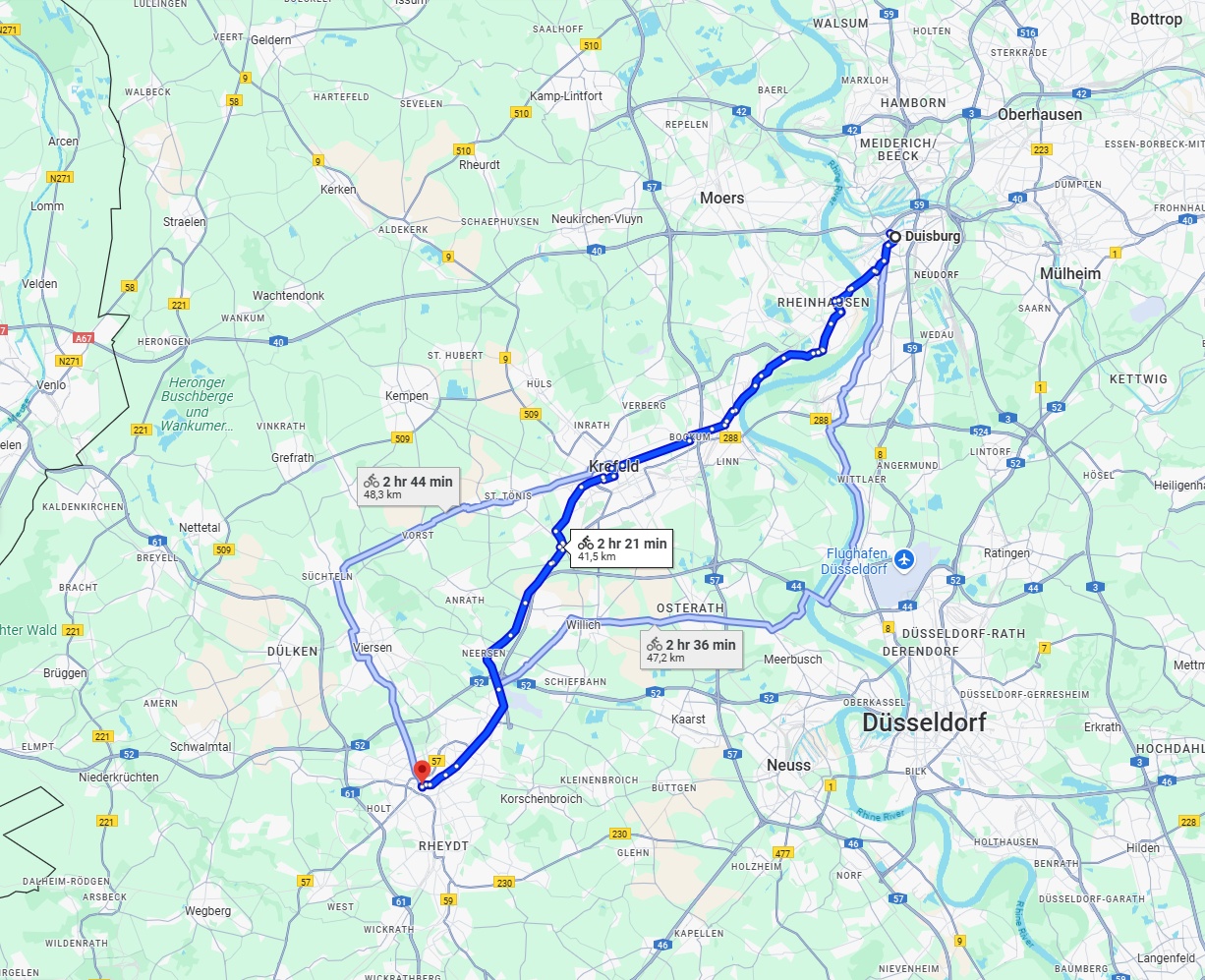 Anreise von Duisburg Zu Mönchengladbach Über 