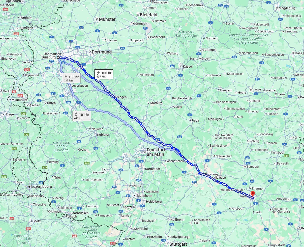 Anreise von Duisburg Zu Nürnberg Über 