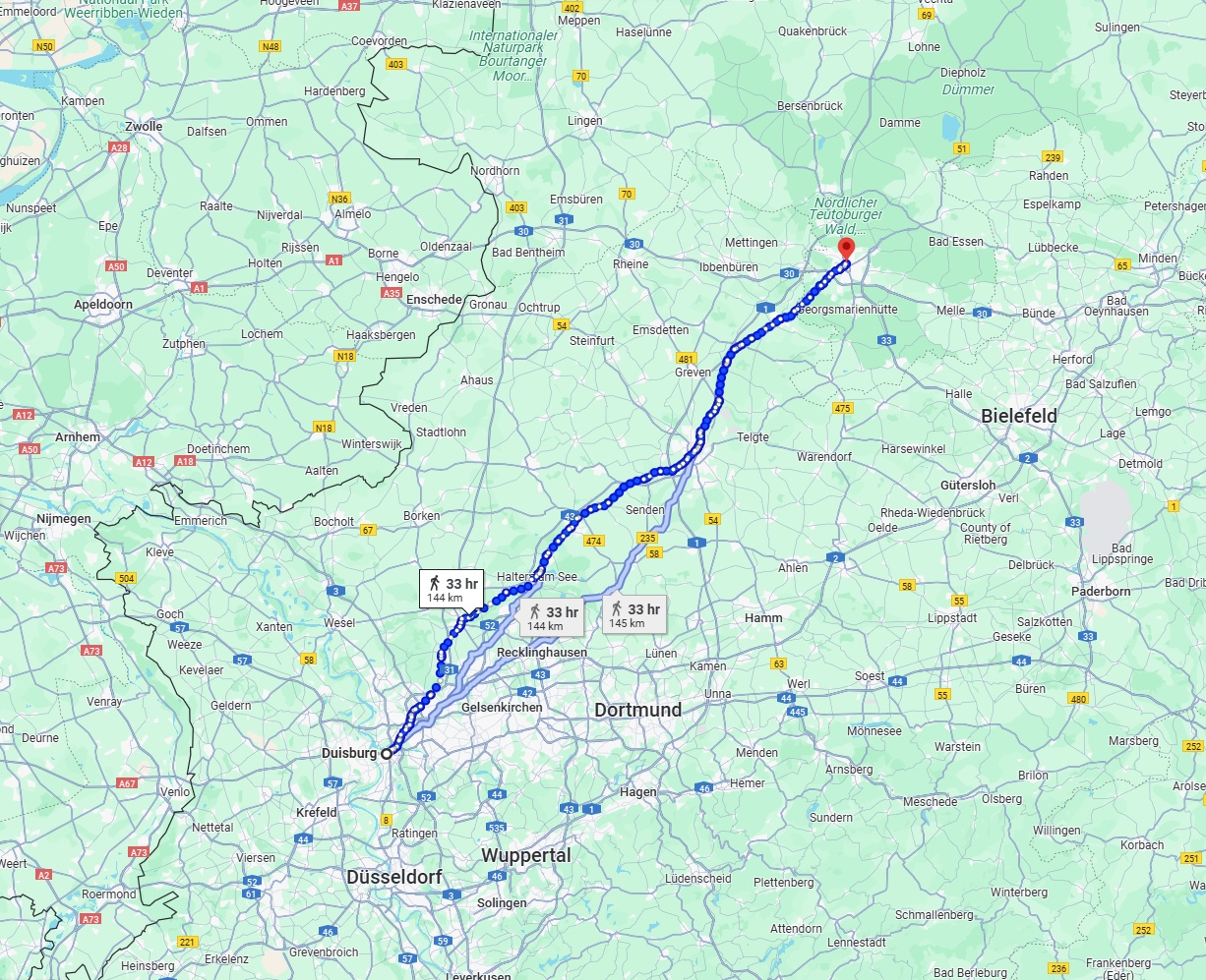 Anreise von Duisburg Zu Osnabrück Über 