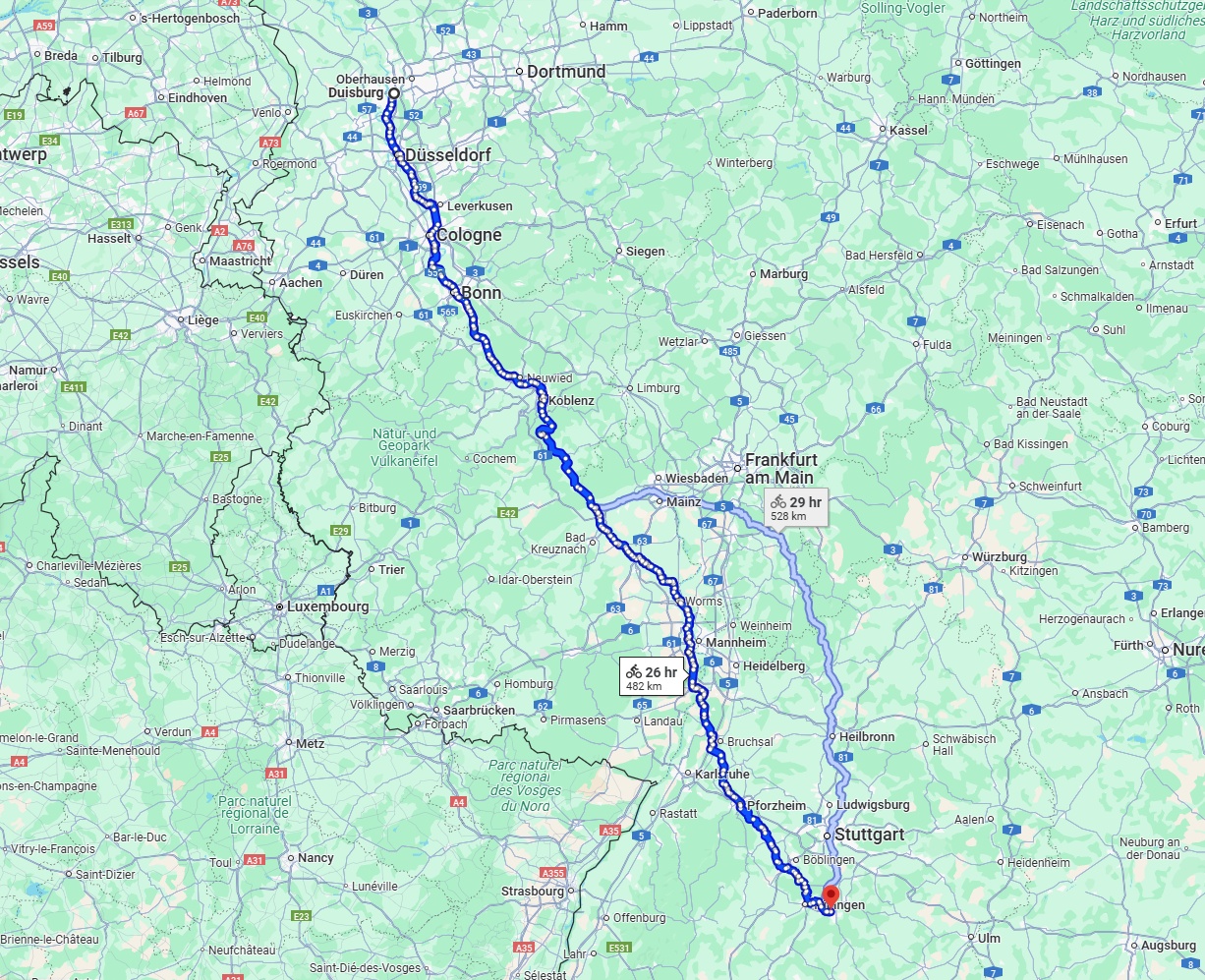 Anreise von Duisburg Zu Reutlingen Über 