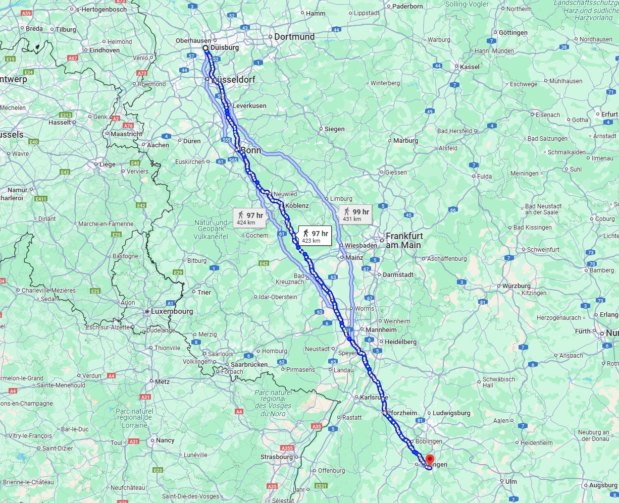 Anreise von Duisburg Zu Reutlingen Über 