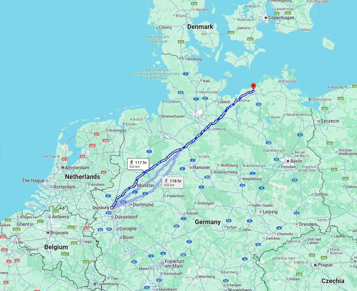 Anreise von Duisburg Zu Rostock Über 