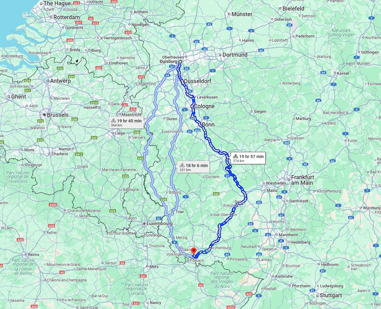 Anreise von Duisburg Zu Saarbrücken Über 