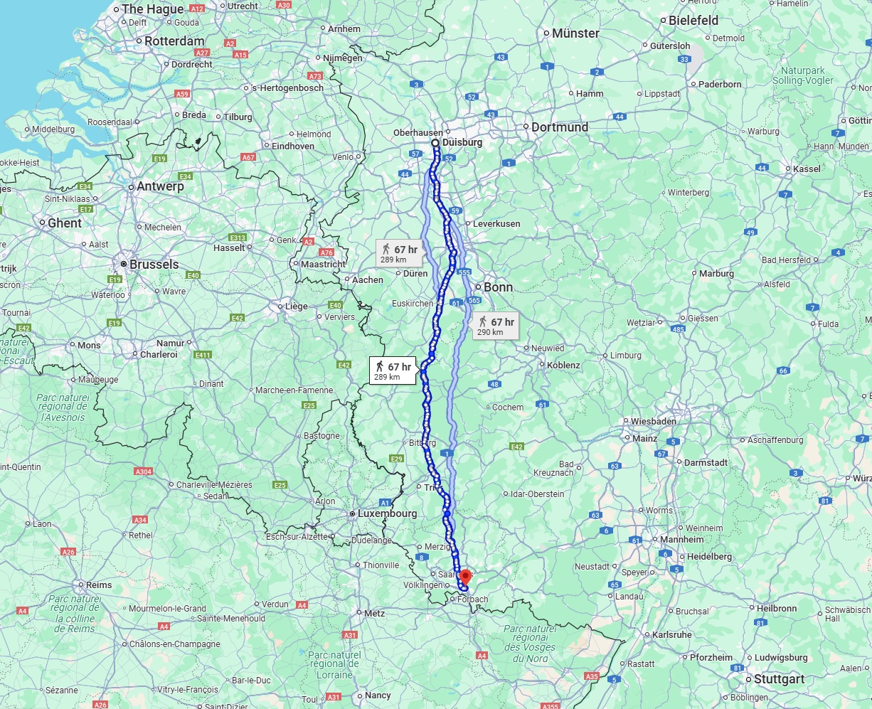 Anreise von Duisburg Zu Saarbrücken Über 