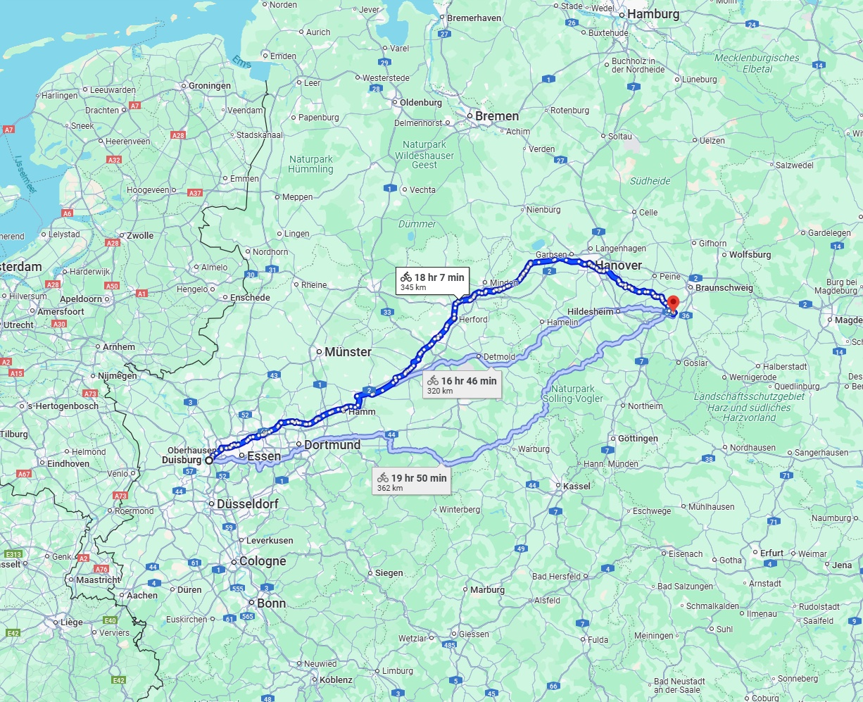 Anreise von Duisburg Zu Salzgitter Über 
