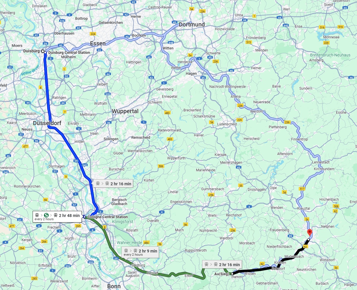 Anreise von Duisburg Zu Siegen Über 