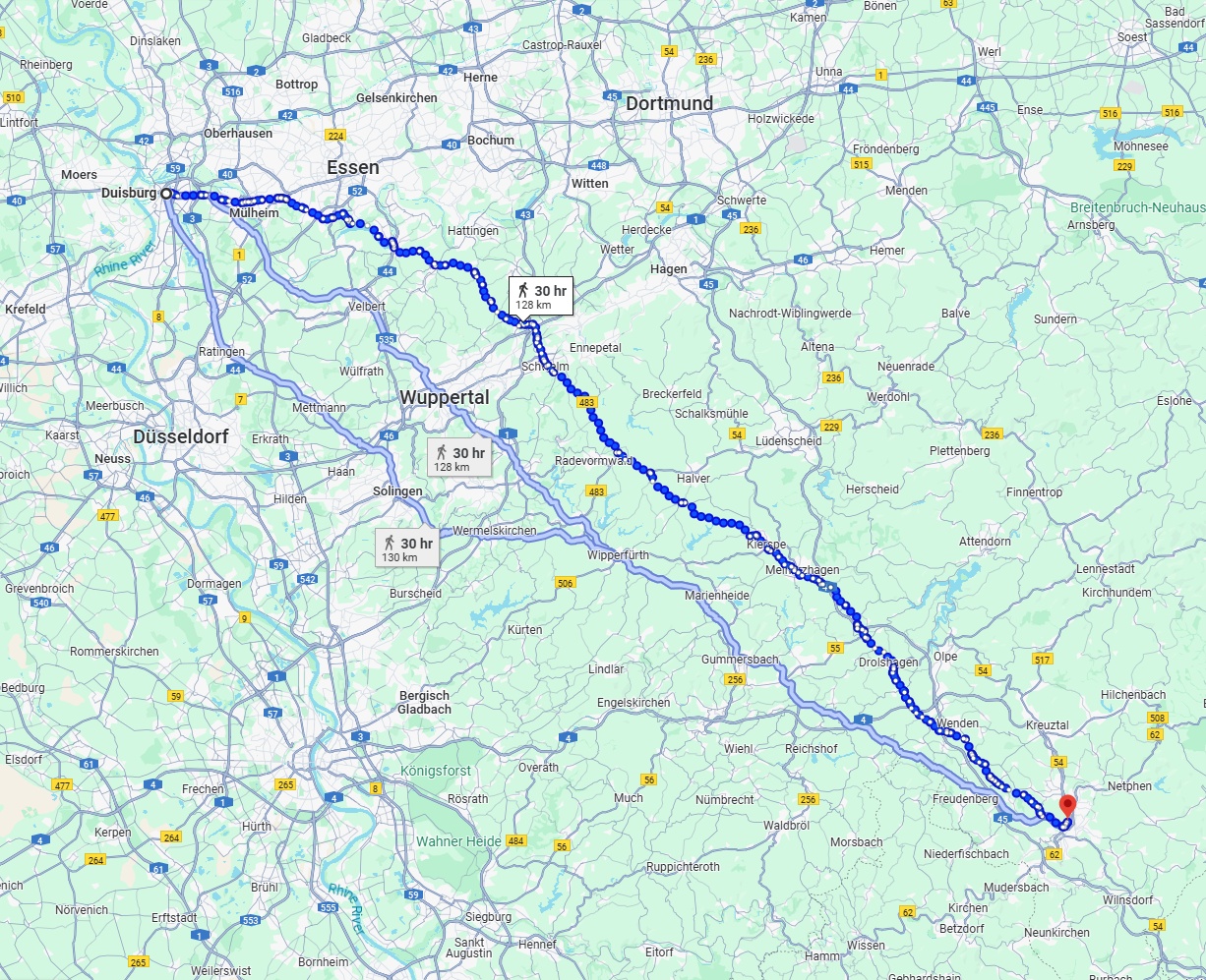 Anreise von Duisburg Zu Siegen Über 