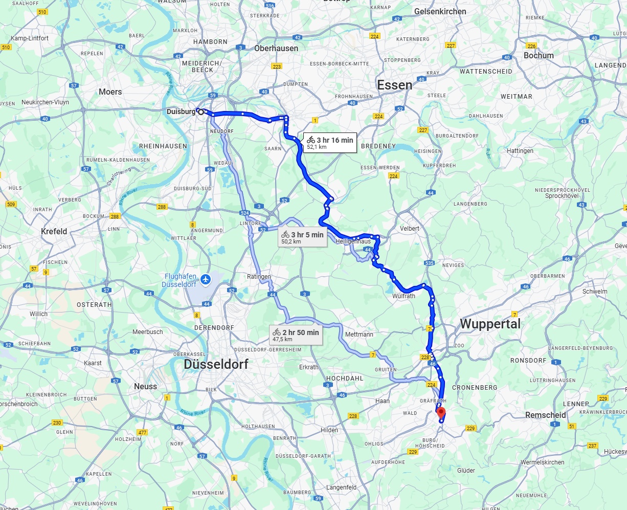 Anreise von Duisburg Zu Solingen Über 