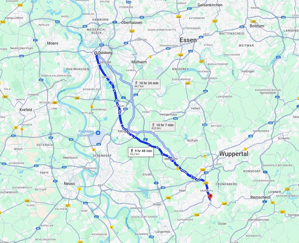 Anreise von Duisburg Zu Solingen Über 