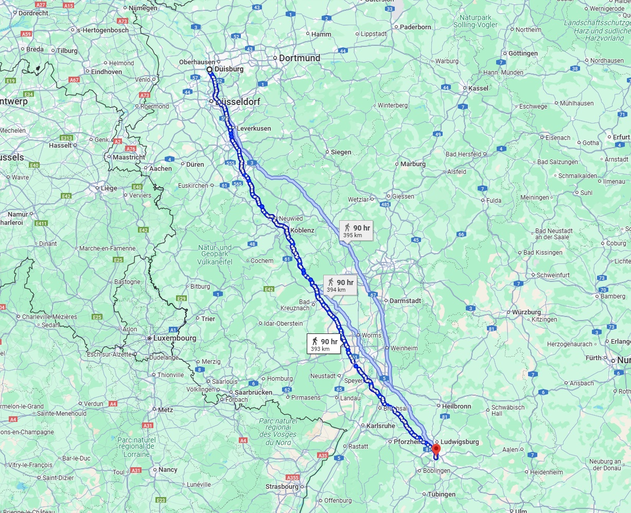 Anreise von Duisburg Zu Stuttgart Über 