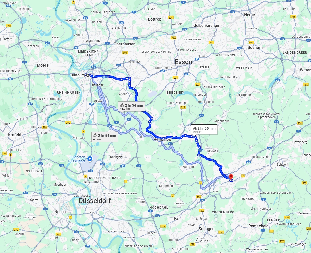 Anreise von Duisburg Zu Wuppertal Über 