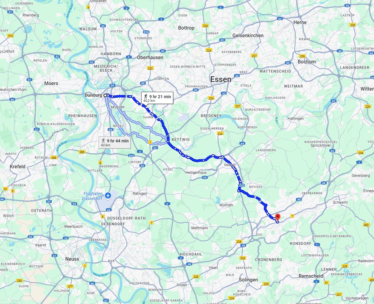 Anreise von Duisburg Zu Wuppertal Über 