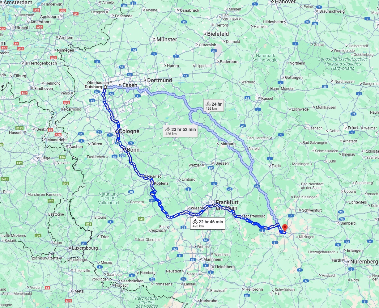 Anreise von Duisburg Zu Würzburg Über 