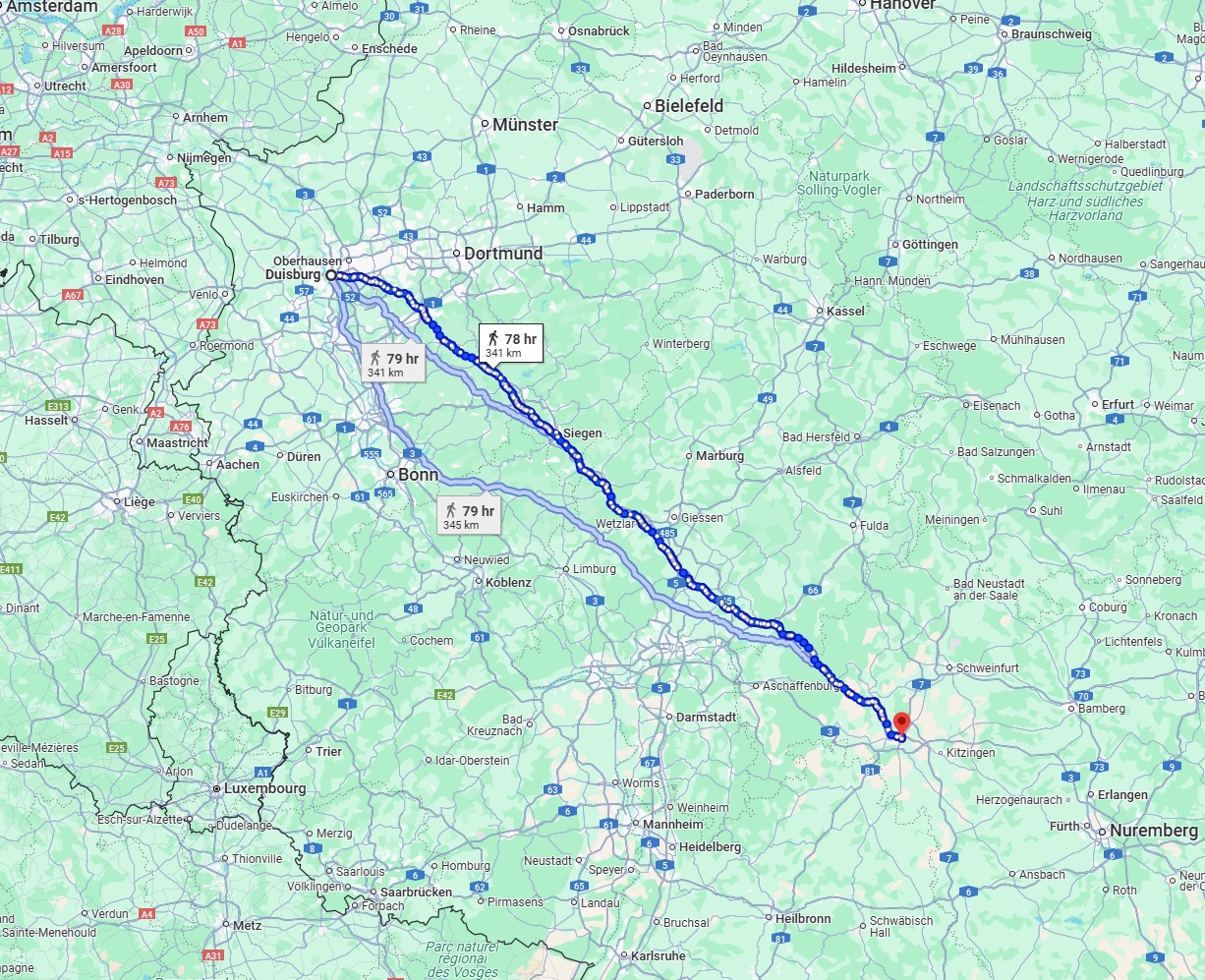 Anreise von Duisburg Zu Würzburg Über 