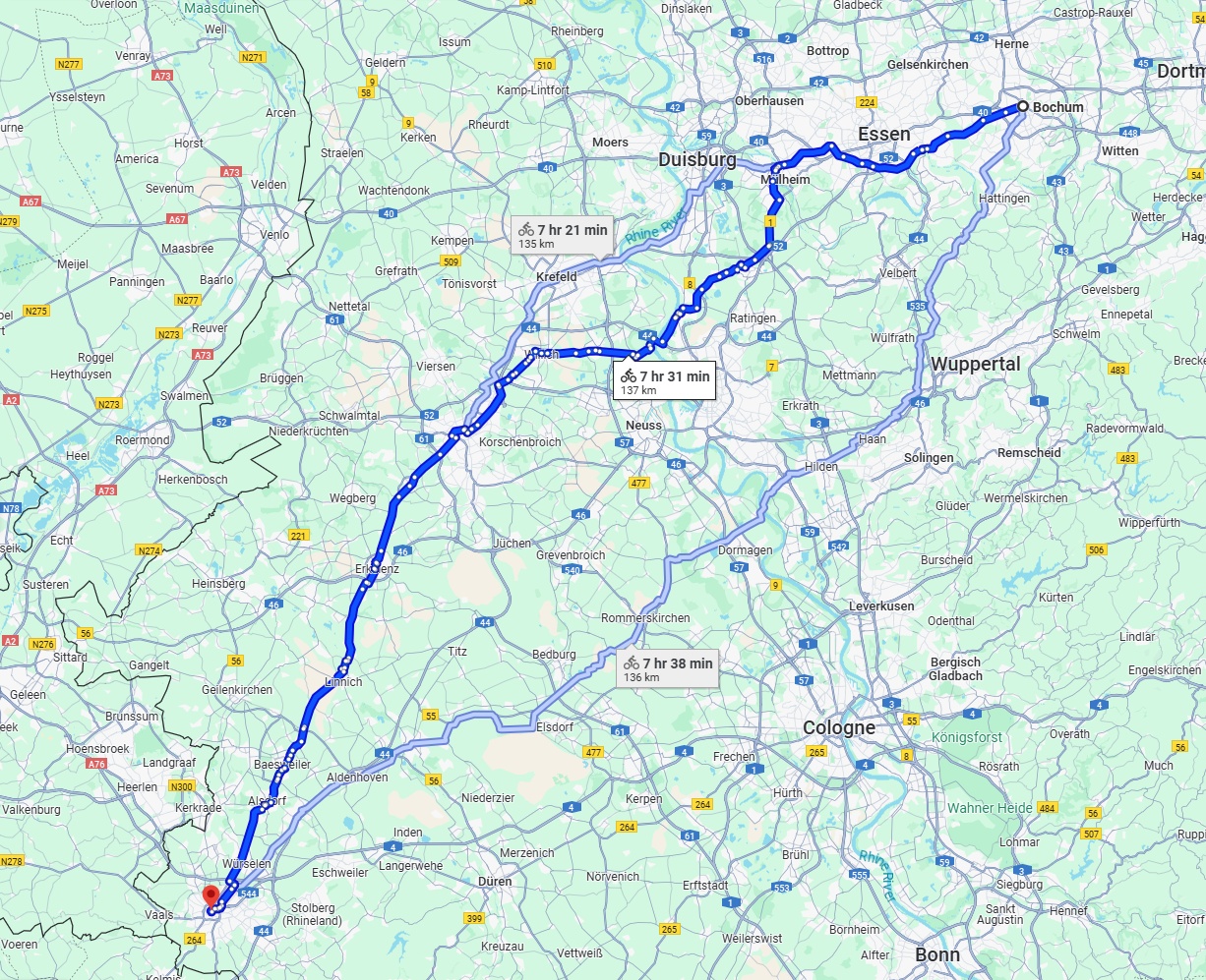 Anreise von Bochum Zu Aachen Über 