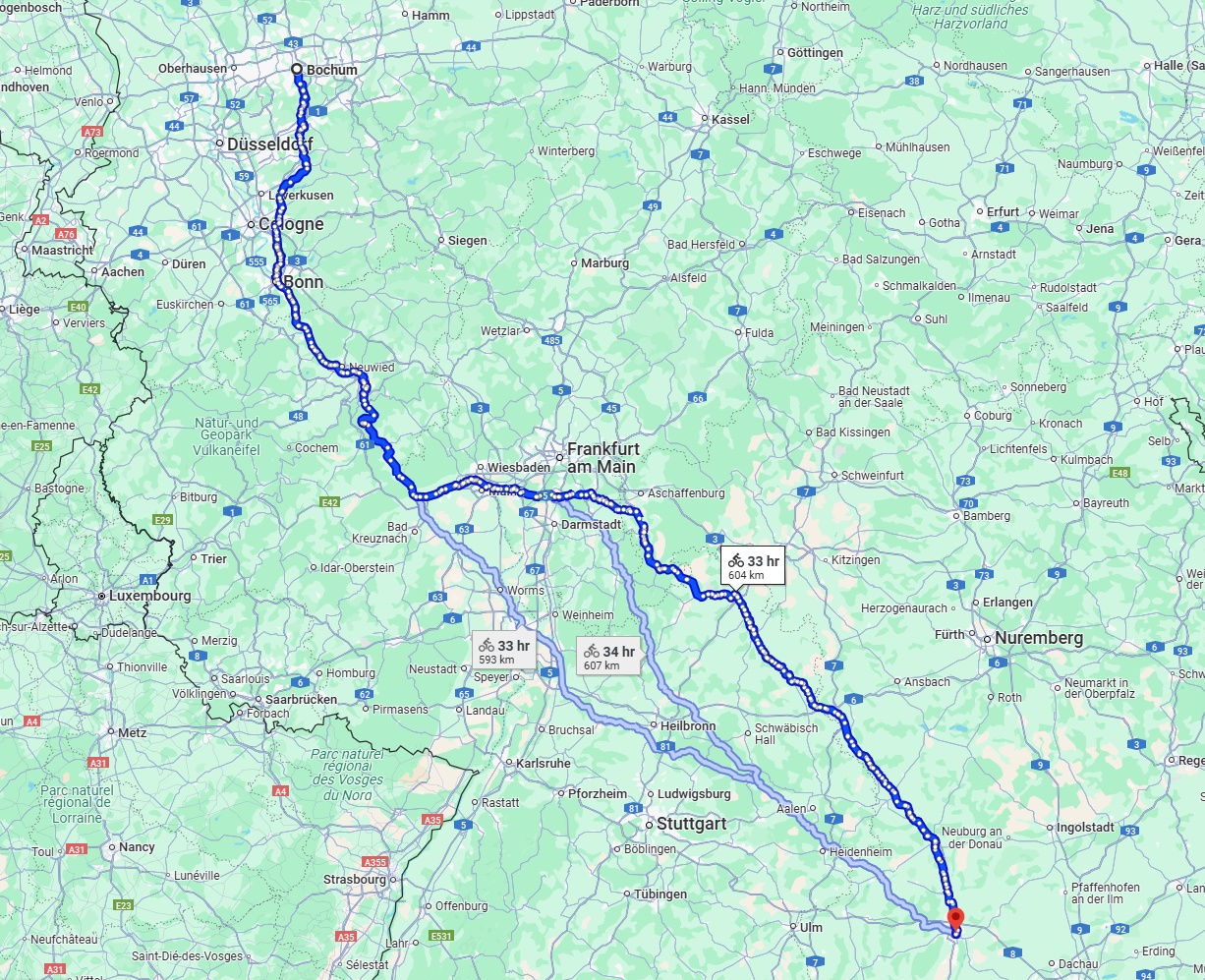 Anreise von Bochum Zu Augsburg Über 