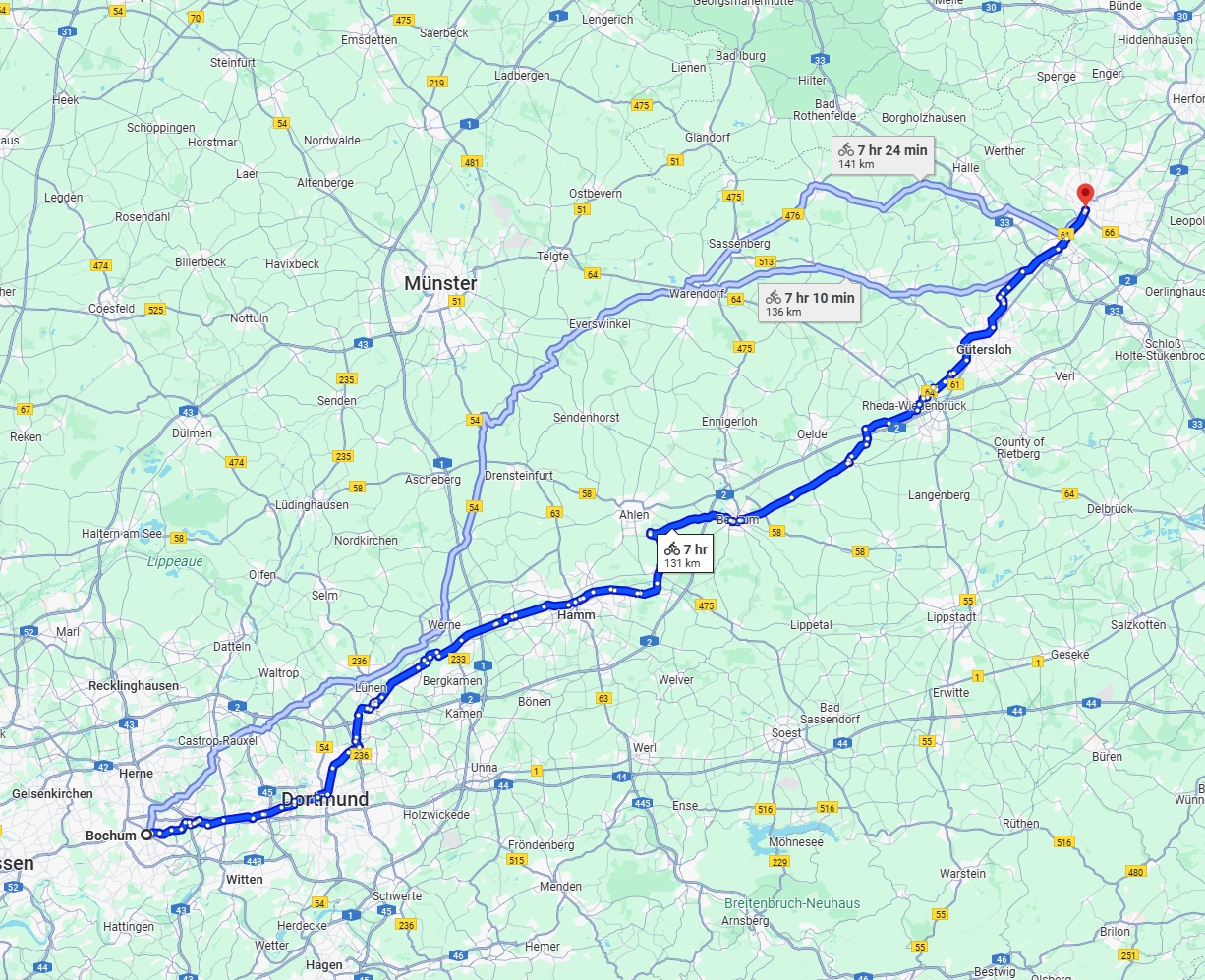 Anreise von Bochum Zu Bielefeld Über 