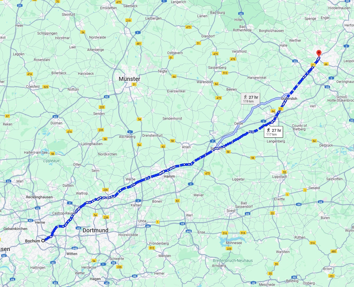 Anreise von Bochum Zu Bielefeld Über 