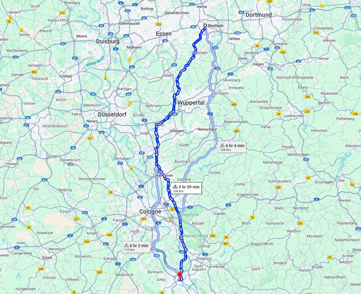 Anreise von Bochum Zu Bonn Über 