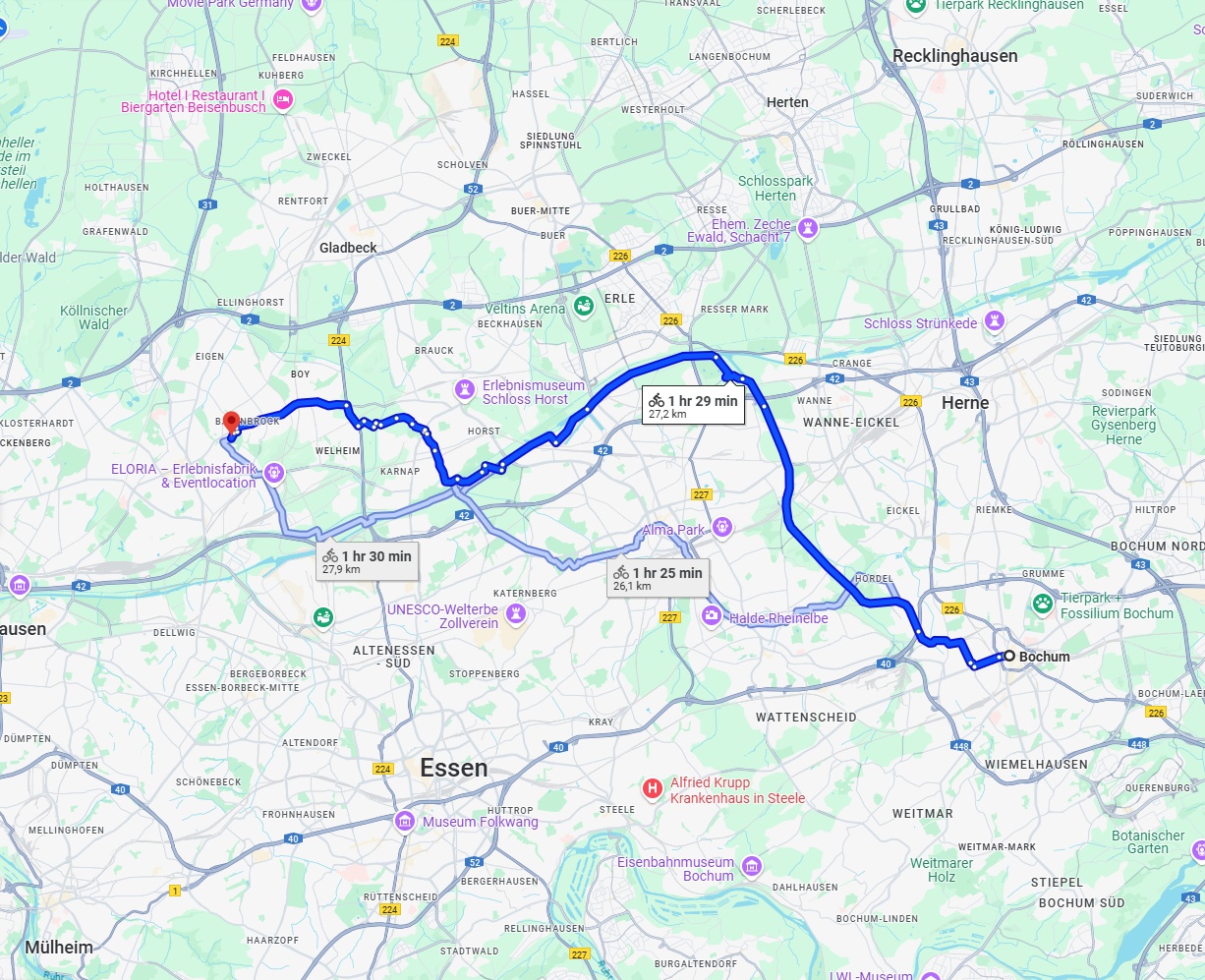 Anreise von Bochum Zu Bottrop Über 