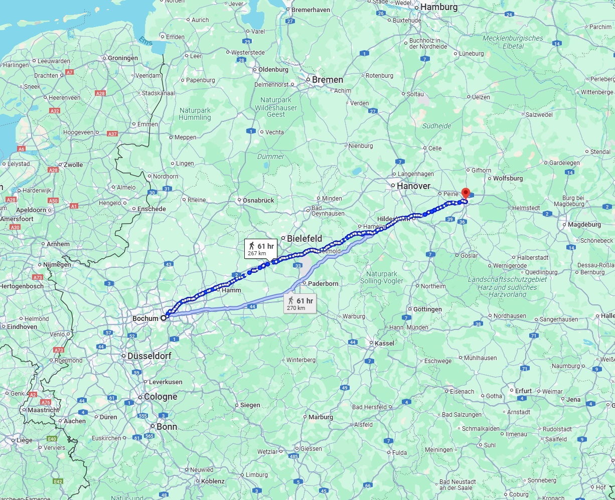 Anreise von Bochum Zu Braunschweig Über 