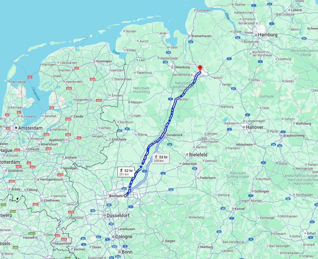 Anreise von Bochum Zu Bremen Über 
