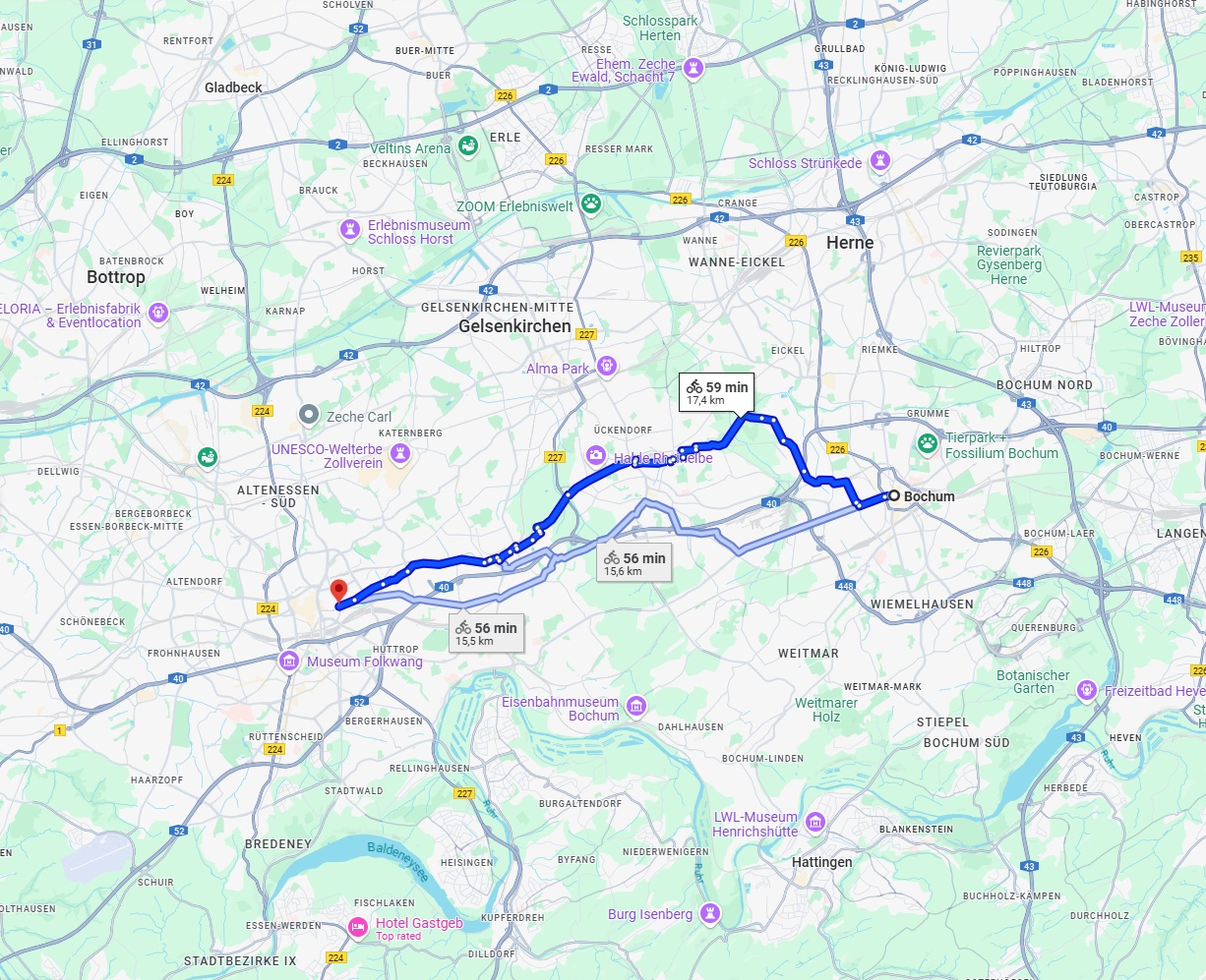 Anreise von Bochum Zu Essen Über 