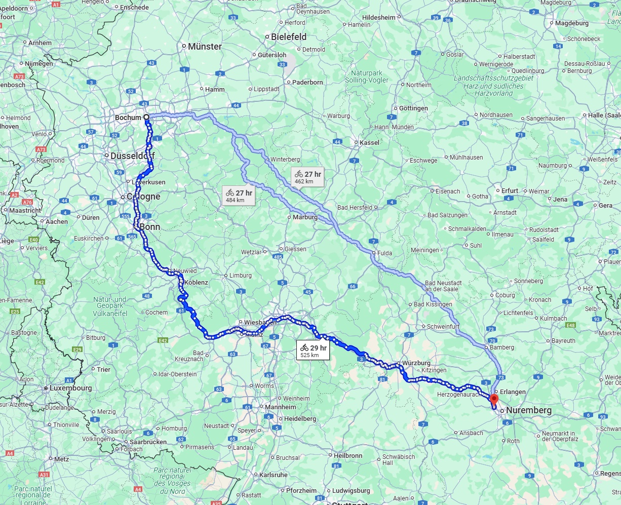 Anreise von Bochum Zu Fürth Über 