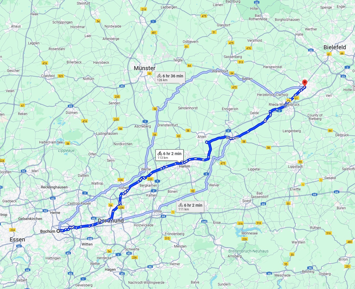 Anreise von Bochum Zu Gütersloh Über 