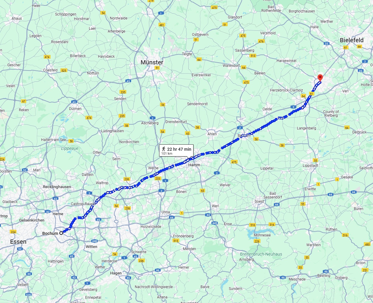 Anreise von Bochum Zu Gütersloh Über 