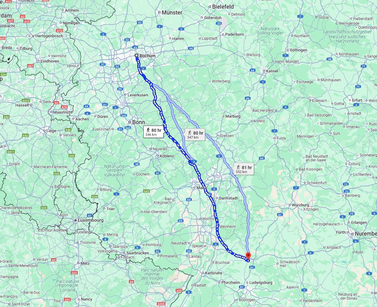 Anreise von Bochum Zu Heilbronn Über 