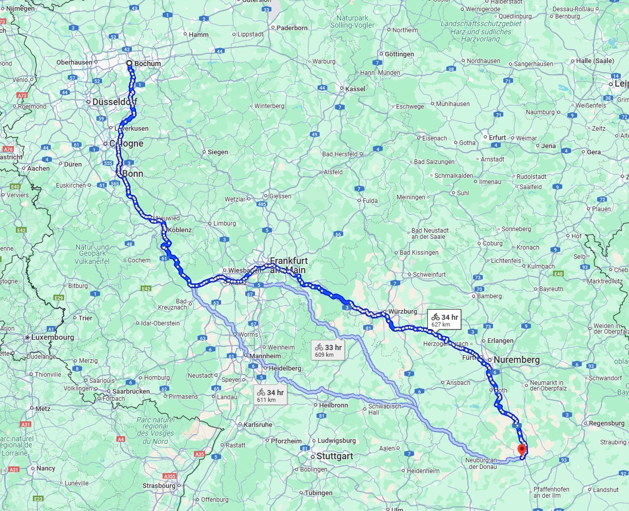 Anreise von Bochum Zu Ingolstadt Über 
