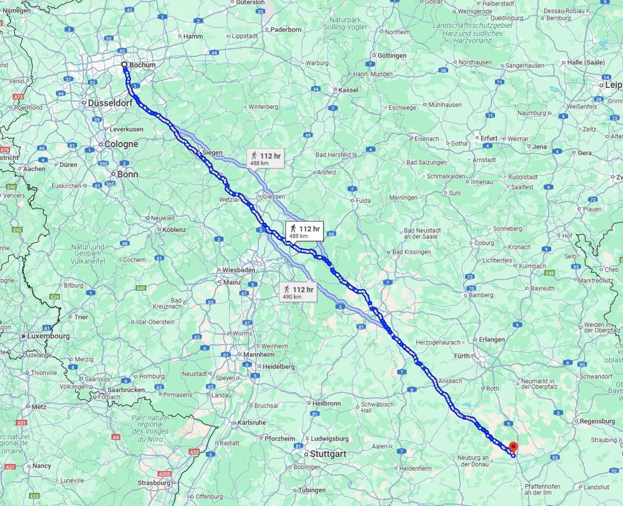Anreise von Bochum Zu Ingolstadt Über 