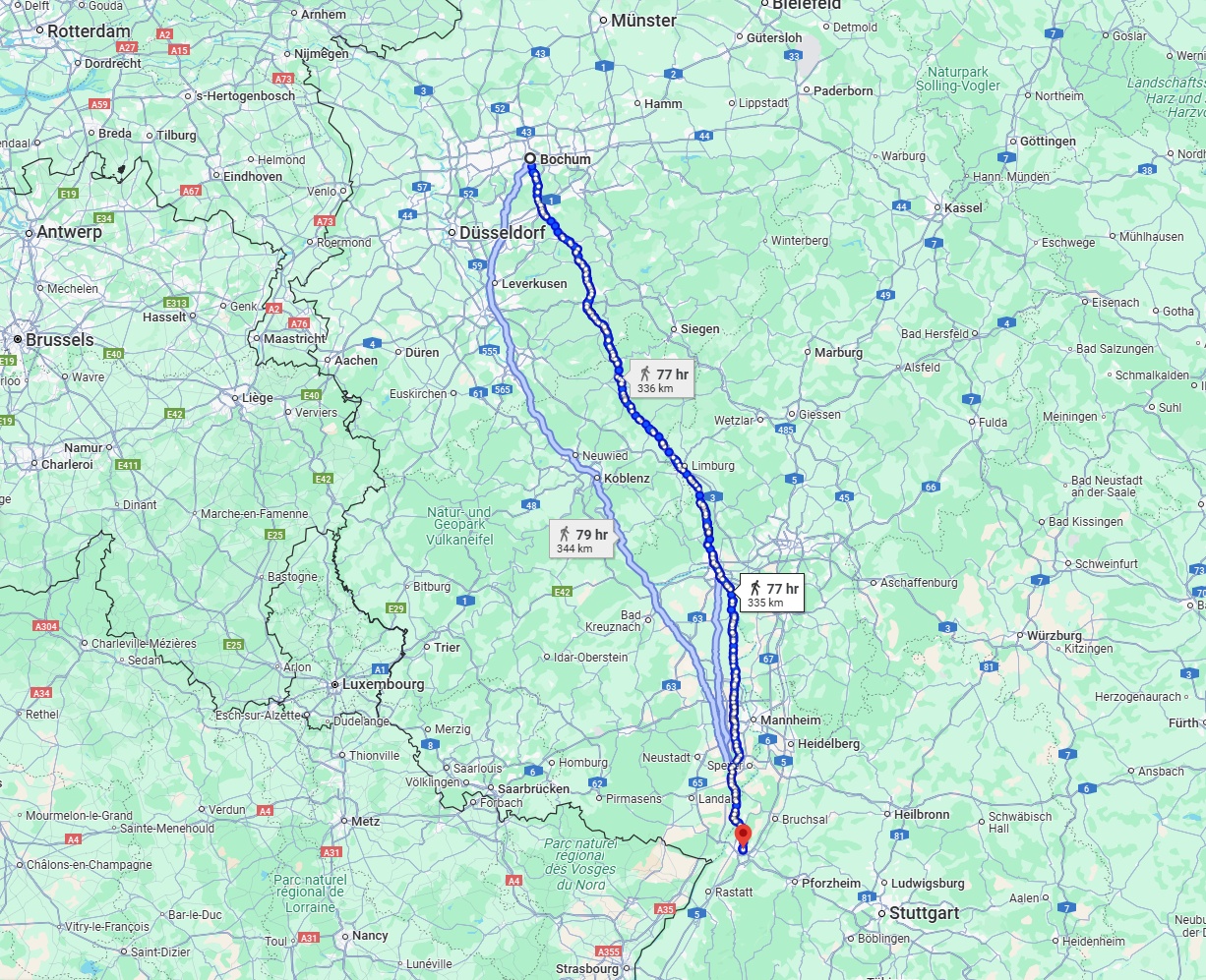 Anreise von Bochum Zu Karlsruhe Über 