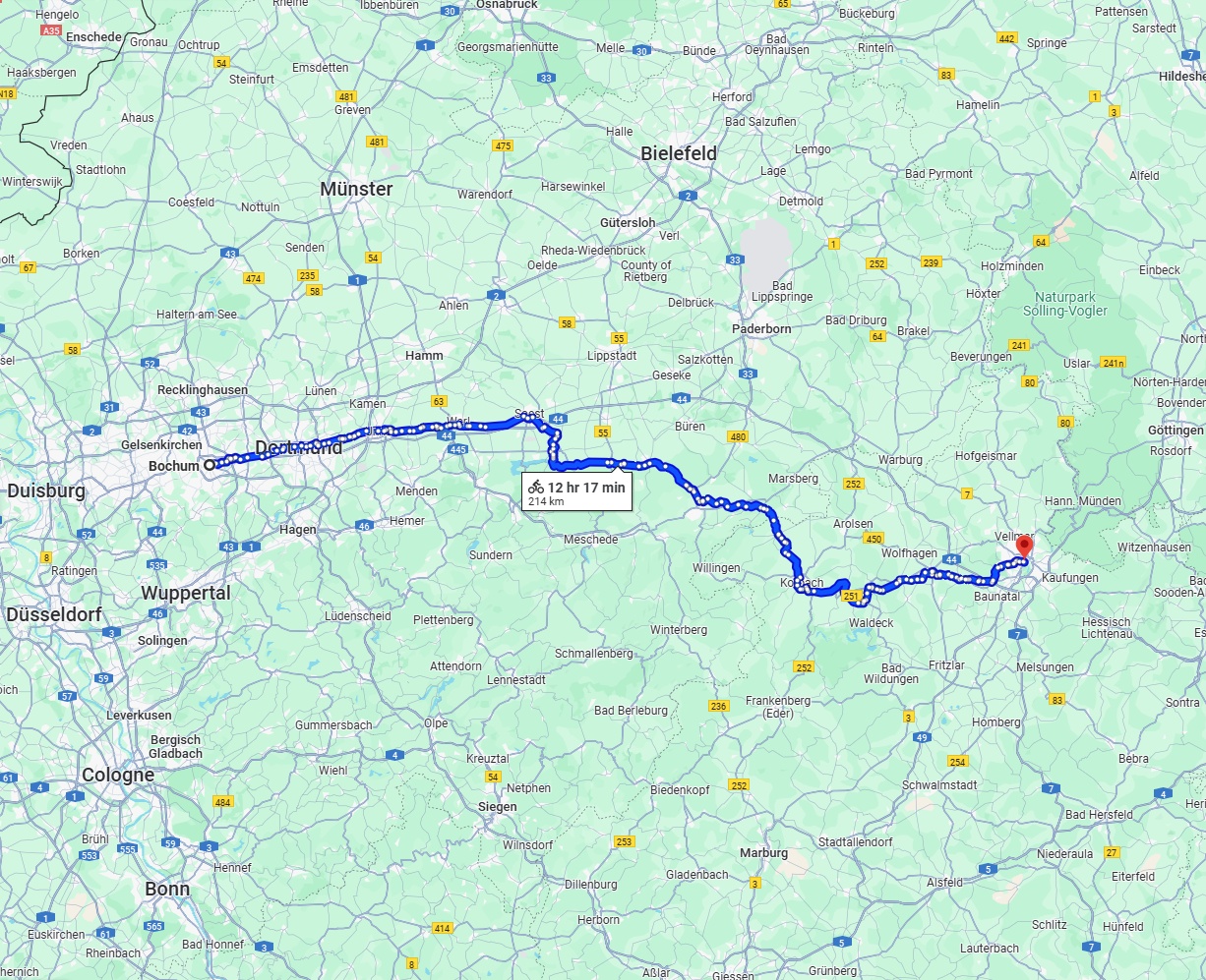 Anreise von Bochum Zu Kassel Über 