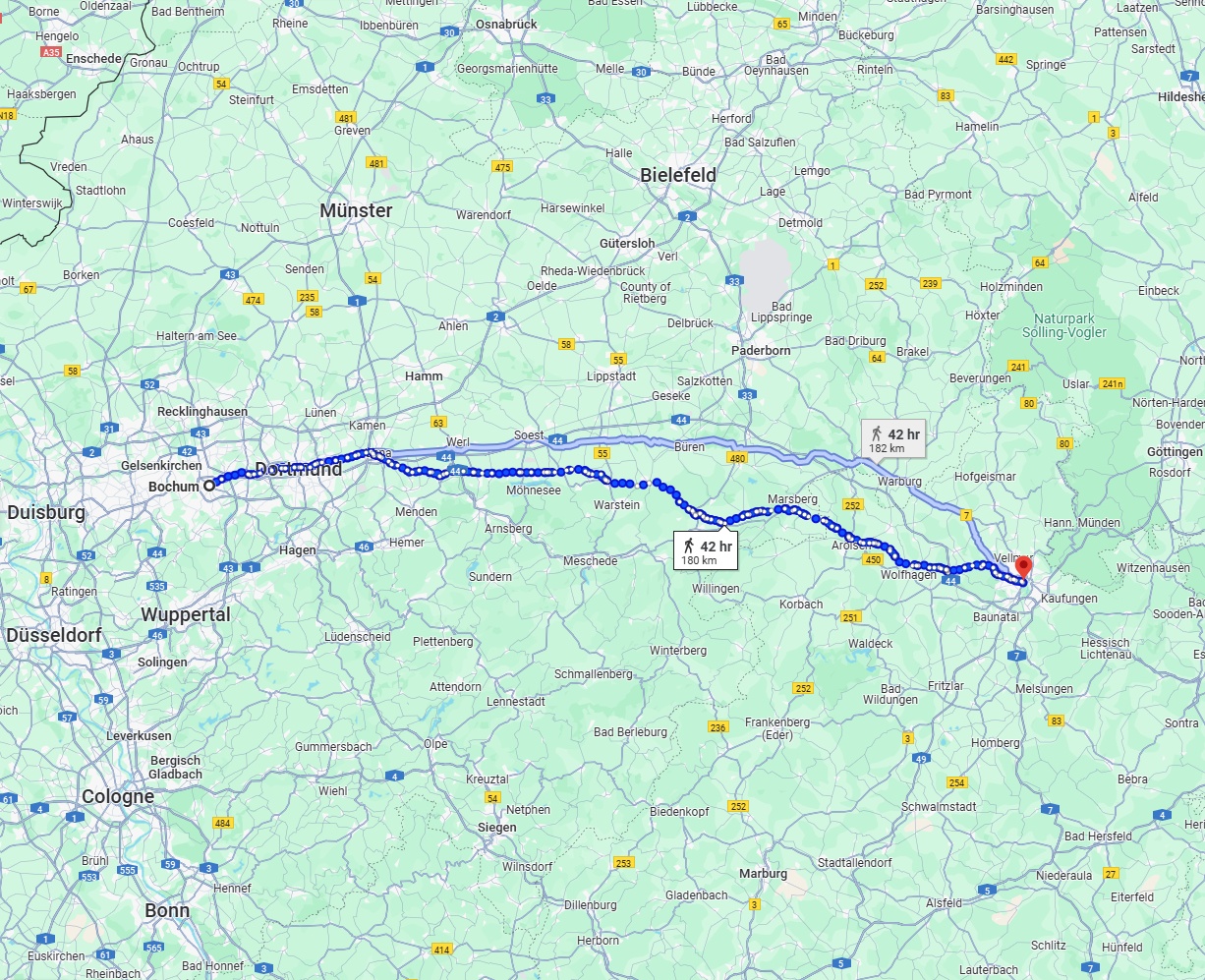 Anreise von Bochum Zu Kassel Über 