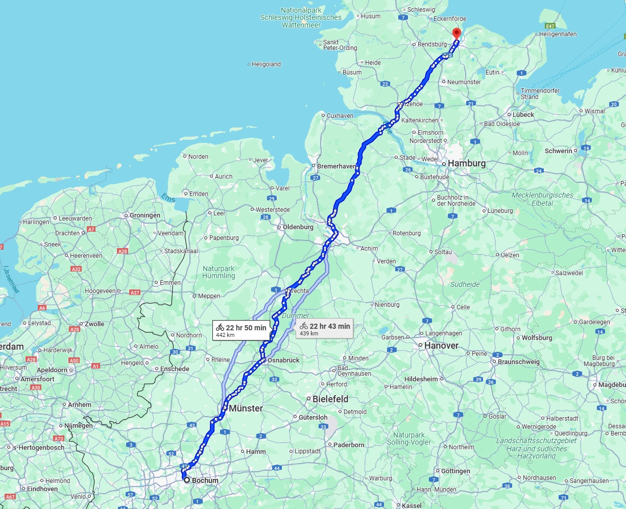 Anreise von Bochum Zu Kiel Über 