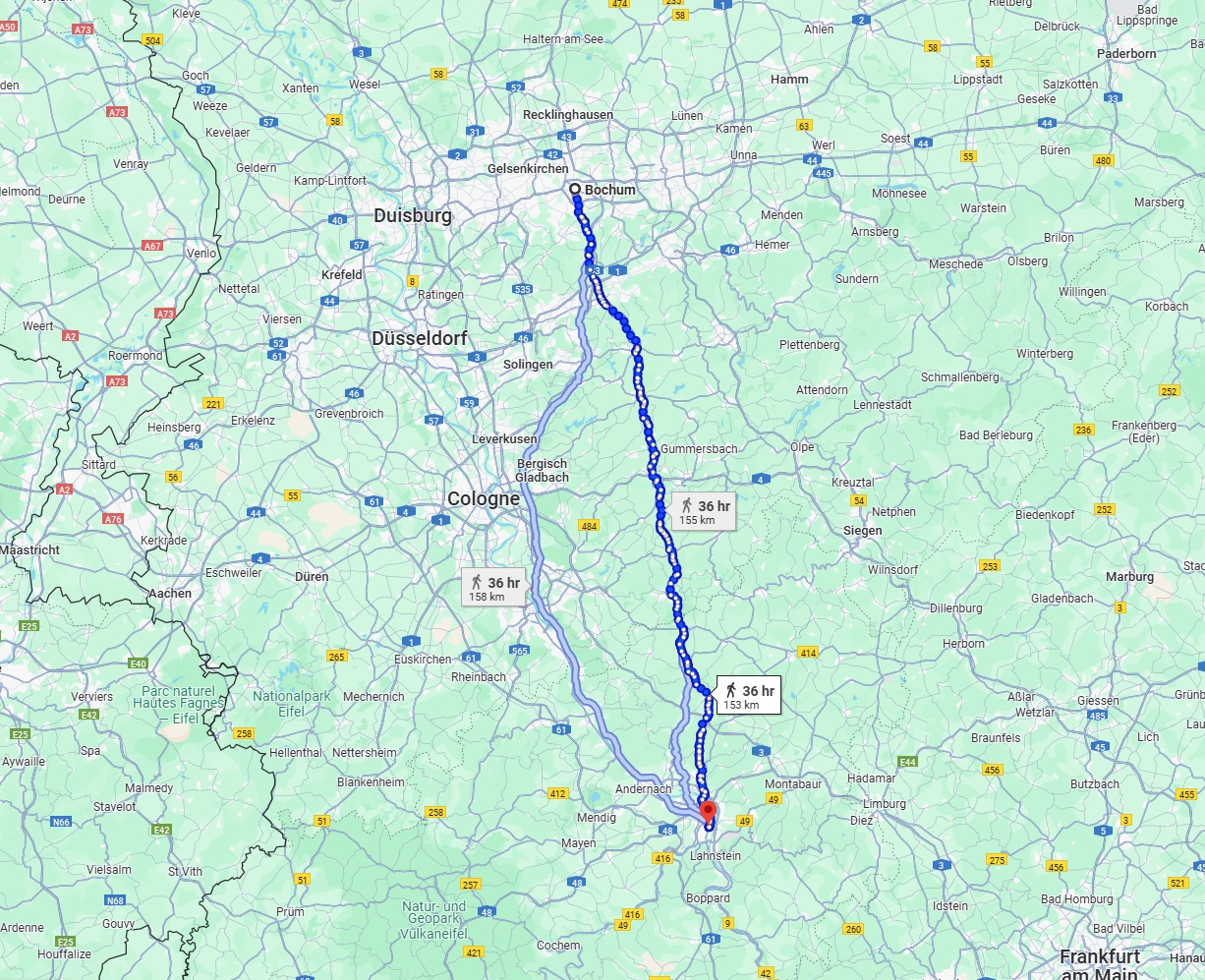 Anreise von Bochum Zu Koblenz Über 
