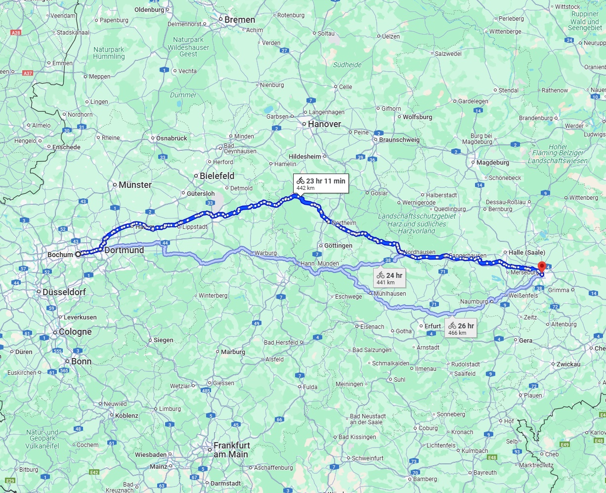 Anreise von Bochum Zu Leipzig Über 