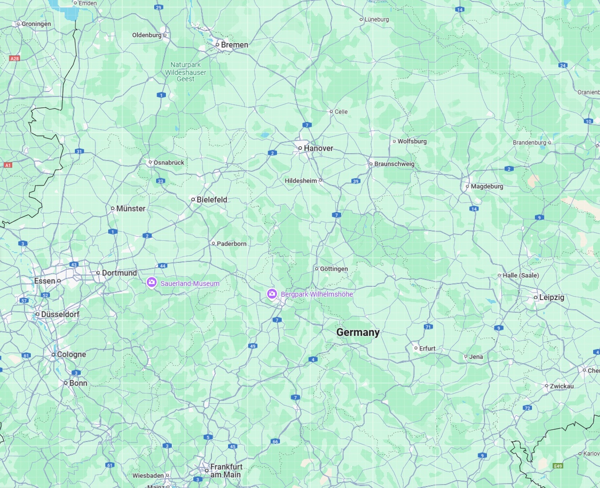 Anreise von Bochum Zu Leipzig Über via A44 and A38