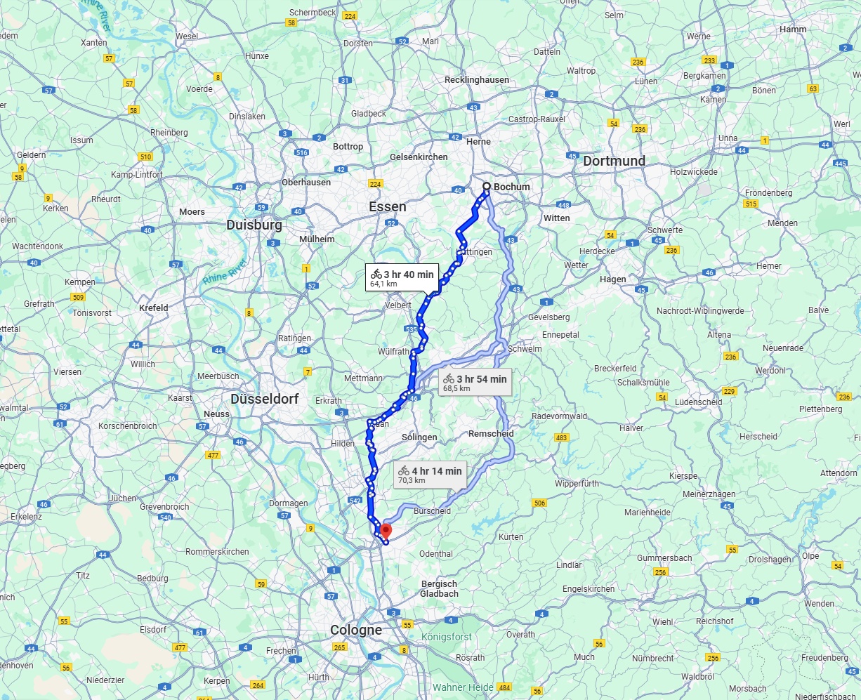 Anreise von Bochum Zu Leverkusen Über 