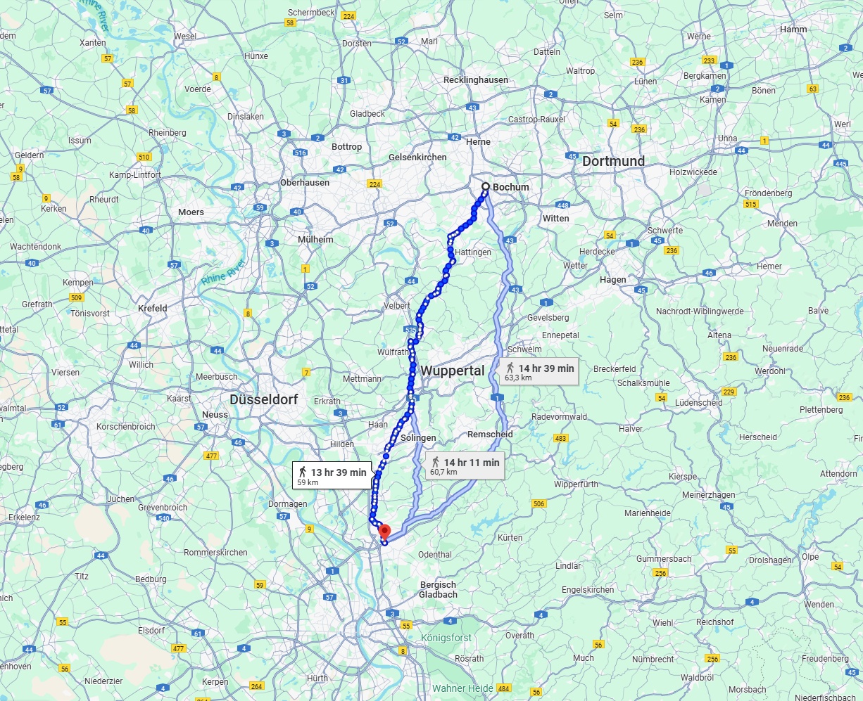 Anreise von Bochum Zu Leverkusen Über 